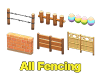 Animal Crossing Items Switch All Fencing