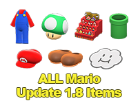 Animal Crossing Items Switch ALL Mario Update 1.8 Items