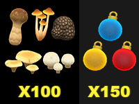 Animal Crossing Items Switch All Mushroom & Ornament