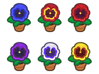 Animal Crossing Items Switch All Pansy Plant