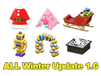 Animal Crossing Items Switch ALL Winter Update 1.6