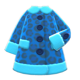 Animal Crossing Items Animal-print Coat Blue