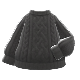 Animal Crossing Items Aran-knit Sweater Black