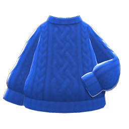 Animal Crossing Items Aran-knit Sweater Blue