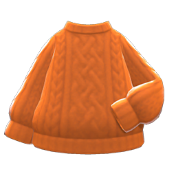 Animal Crossing Items Aran-knit Sweater Orange