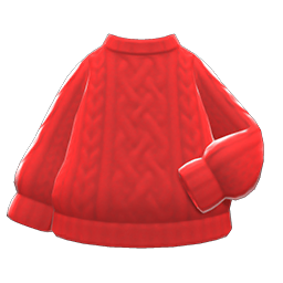 Animal Crossing Items Aran-knit Sweater Red