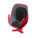 Animal Crossing Items Artsy chair Black Seat color Red