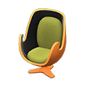 Animal Crossing Items Artsy chair Moss green Seat color Orange