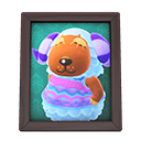 Animal Crossing Items Baabara'S Photo Dark Wood