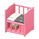 Animal Crossing Items Baby bed Black Blanket Pink