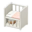 Animal Crossing Items Baby bed Pink Blanket White