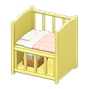 Animal Crossing Items Baby bed Pink Blanket Yellow