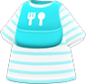 Animal Crossing Items Switch Baby mint tee with silicon bib