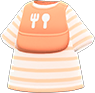 Animal Crossing Items Switch Baby orange tee with silicon bib