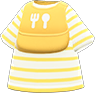 Animal Crossing Items Switch Baby yellow tee with silicon bib