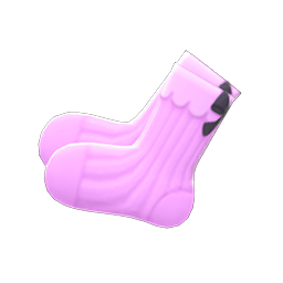 Animal Crossing Items Back-bow Socks Pink