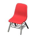 Animal Crossing Items Basic school chair Red