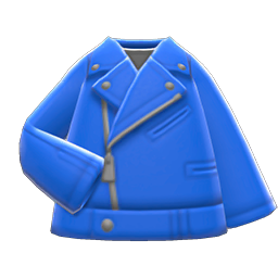 Animal Crossing Items Biker Jacket Blue