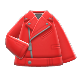 Animal Crossing Items Biker Jacket Red