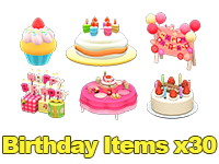 Animal Crossing Items Switch Birthday Items x30