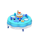 Animal Crossing Items Birthday Table Blue