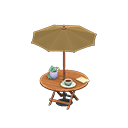 Animal Crossing Items Bistro table Ochre Parasol color Natural wood