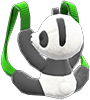 Animal Crossing Items Switch Black & white panda backpack