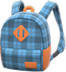 Animal Crossing Items Switch Blue checkered backpack