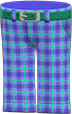 Animal Crossing Items Switch Blue checkered school pants