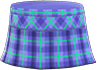 Animal Crossing Items Switch Blue checkered school skirt