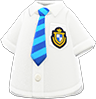 Animal Crossing Items Switch Blue necktie short-sleeved uniform top