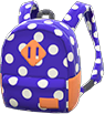 Animal Crossing Items Switch Blue polka-dot backpack