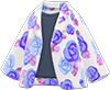 Animal Crossing Items Switch Blue roses on white rose-print jacket