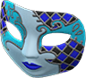 Animal Crossing Items Switch Blue Venetian carnival mask