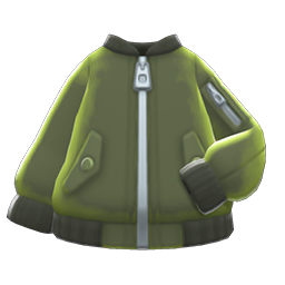 Animal Crossing Items Bomber-style Jacket Avocado