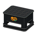 Animal Crossing Items Bottle crate Orange Logo Black