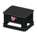 Animal Crossing Items Bottle crate Peach Logo Black