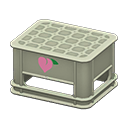 Animal Crossing Items Bottle crate Peach Logo Gray