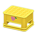 Animal Crossing Items Bottle crate Peach Logo Yellow