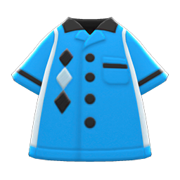 Animal Crossing Items Bowling Shirt Blue