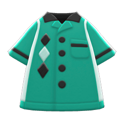 Animal Crossing Items Bowling Shirt Green