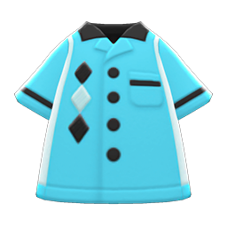 Animal Crossing Items Bowling Shirt Light blue