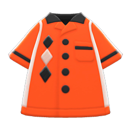 Animal Crossing Items Bowling Shirt Orange