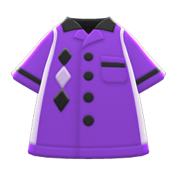 Animal Crossing Items Bowling Shirt Purple