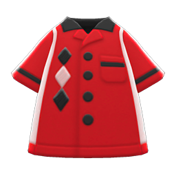 Animal Crossing Items Bowling Shirt Red