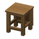 Animal Crossing Items Box-shaped seat Dark wood