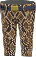 Animal Crossing Items Switch Brown python-print slacks