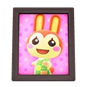 Animal Crossing Items Bunnie'S Photo Dark Wood