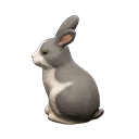 Animal Crossing Items Bunny garden decoration Gray