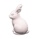 Animal Crossing Items Bunny garden decoration Ivory